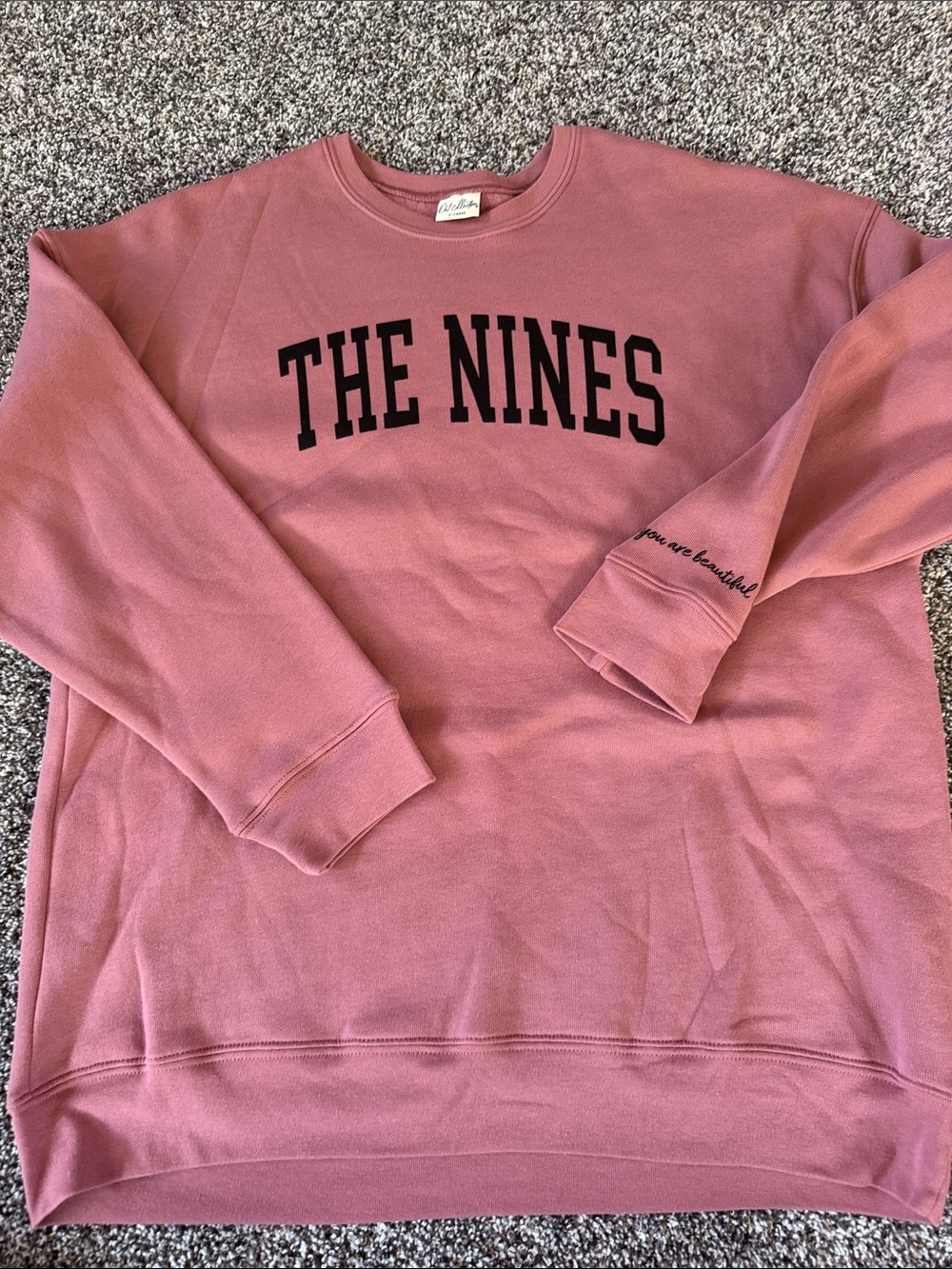 THE NINES Women's Dusty Rose Crewneck Sweatshirt